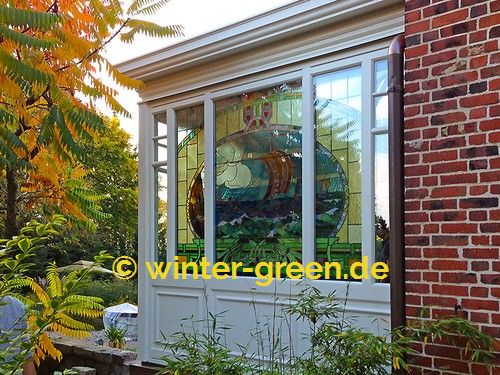 Fenstergestaltung für englische / viltorianische Wintergärten