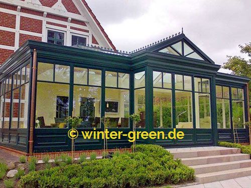 Grüne englische / viktorianische Wintergärten vom Profi